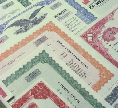 Stock Certificates GettyImages-87618447