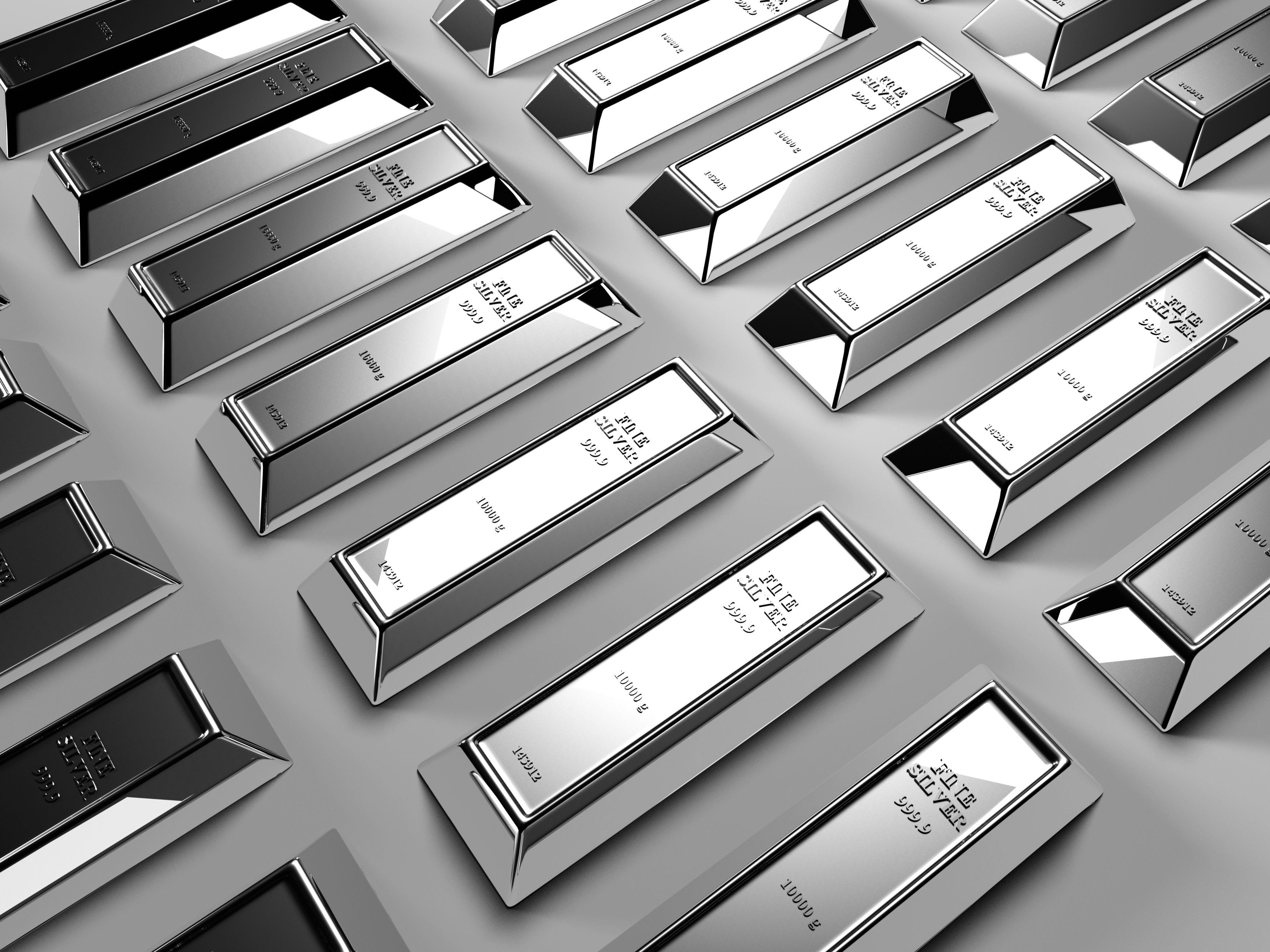 silver ingots bars bullion precious metal getty