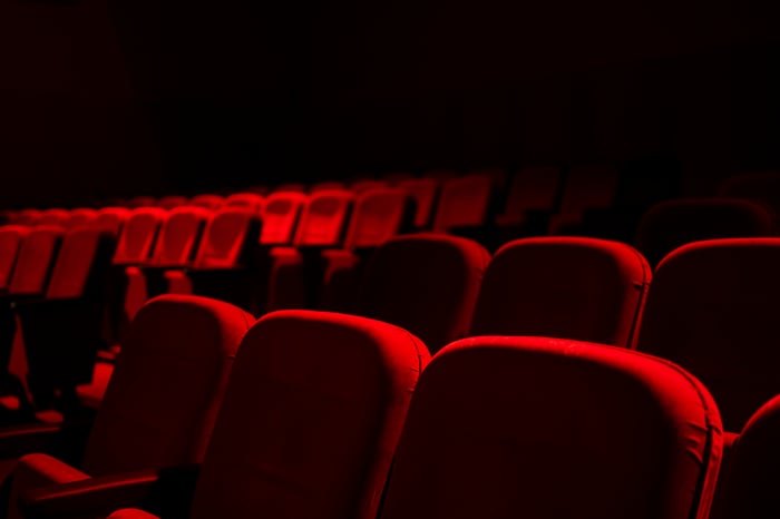 Red movie theater seats