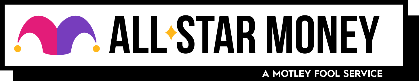 The words all-star money next to The Motley Fool's jester cap