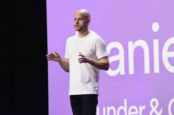 Daniel Ek giving a presentation