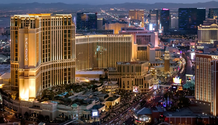 The Venetian Resort Las Vegas is comprised of three all-suite towers: the Venetian, the Palazzo, and the Venezia.  