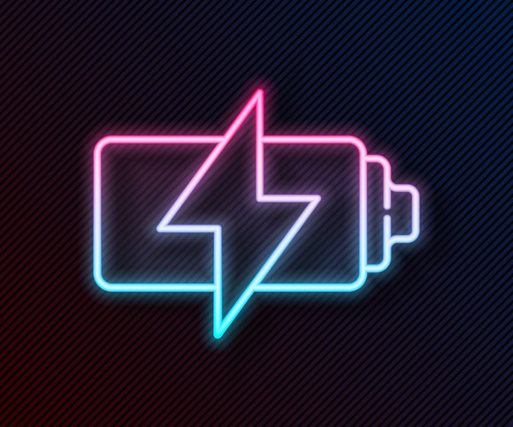 A charging battery icon.