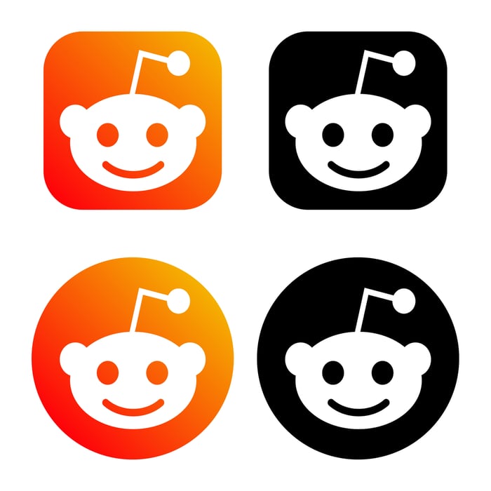 The Reddit logo in orange and black.