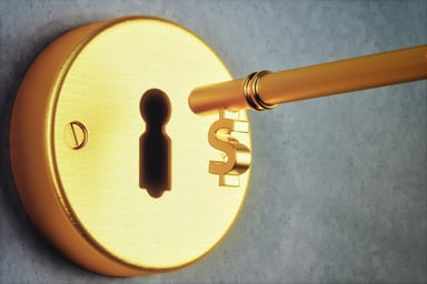 Key with dollar sign