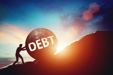 Rolling Boulder of Debt Up Hill