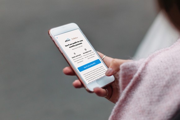 Person using Affirm app on a phone