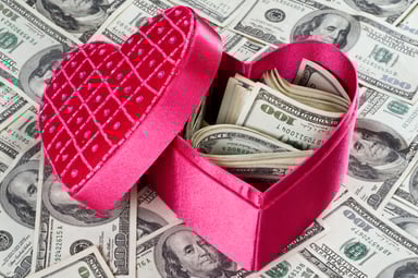 hearts and money