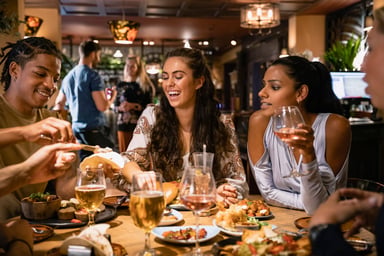 People Eating At a Restaurant