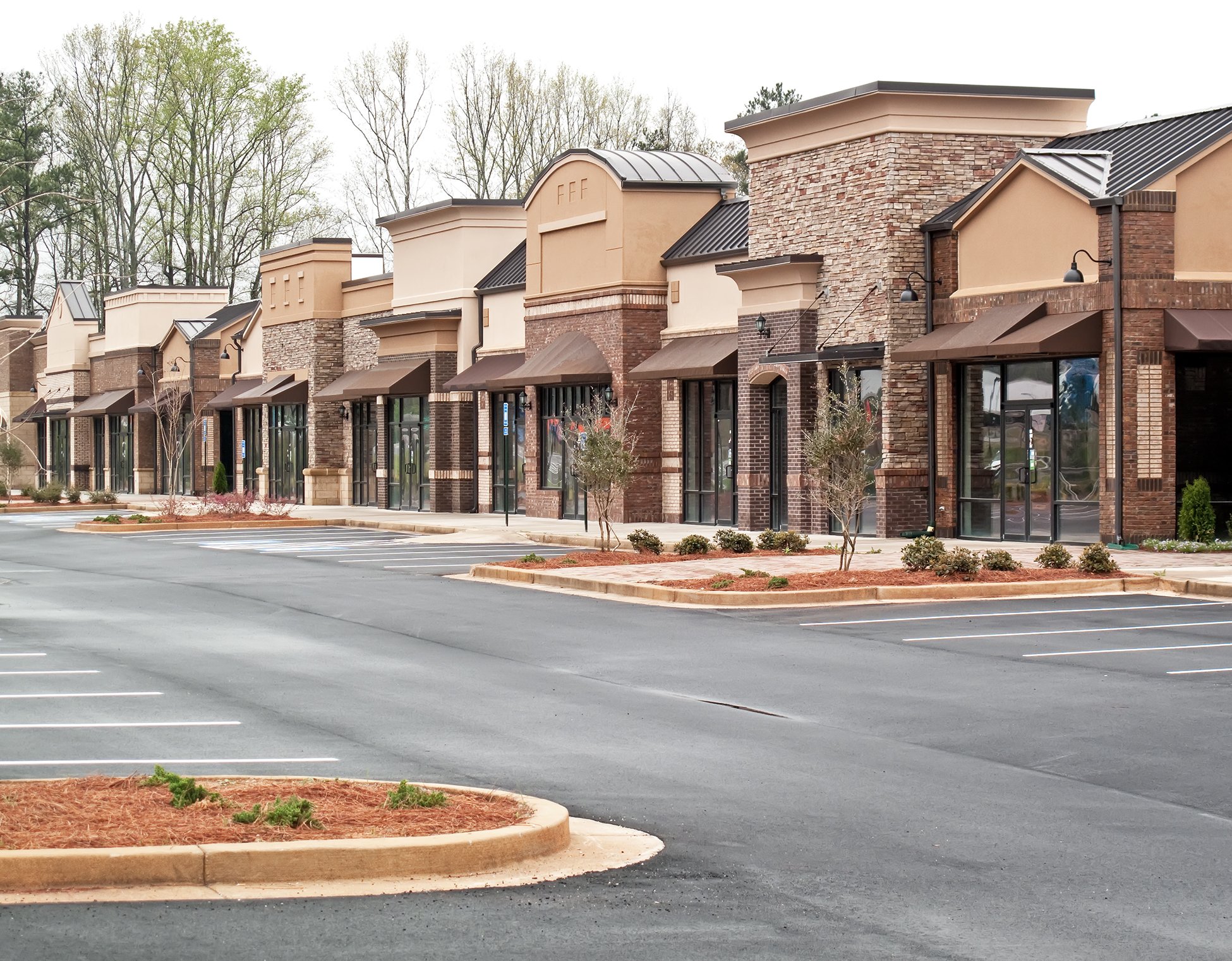 Outdoor shopping center.