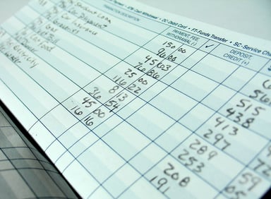 Checkbook register