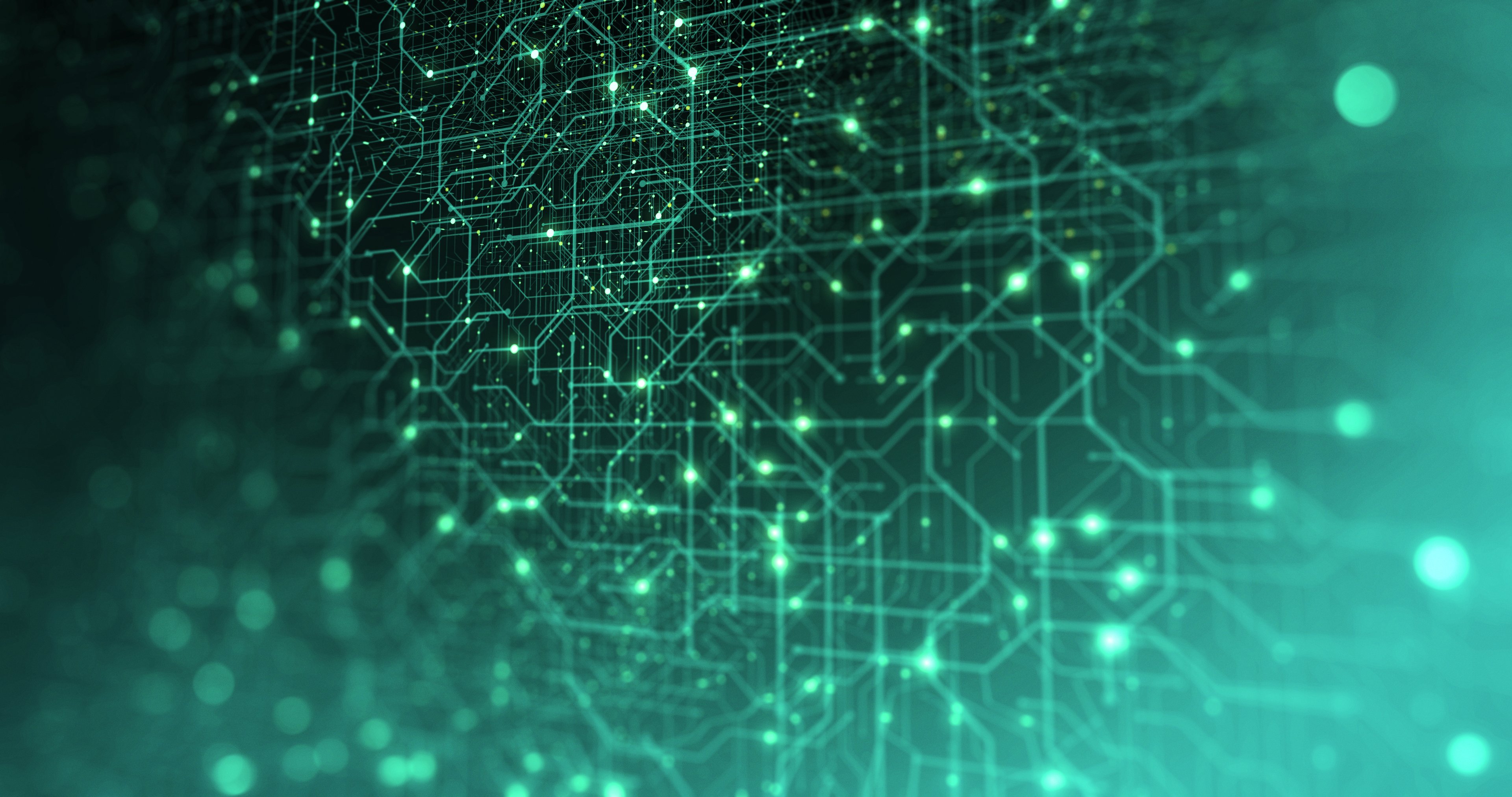 An abstract illustration of electrical circuits.