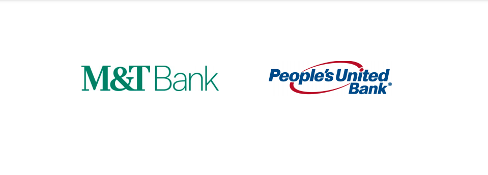 Picture of M&T Bank and People's United's logos.