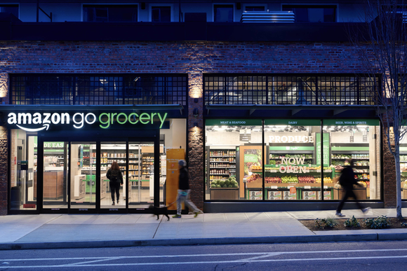 Exterior of an Amazon Go store.