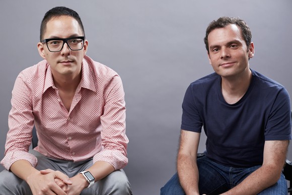 Founders Alexis Le-Quoc and Olivier Pomel.