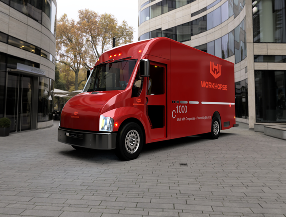 red Workhorse Group C-1000 electric delivery van