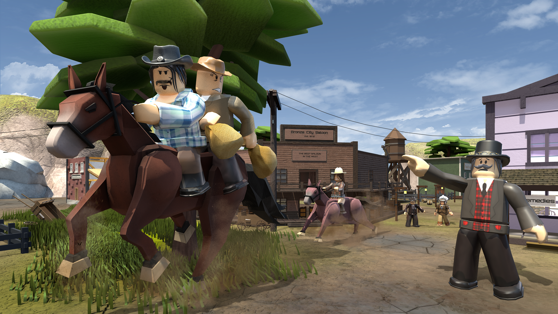 "The Wild West", a game created in Roblox.