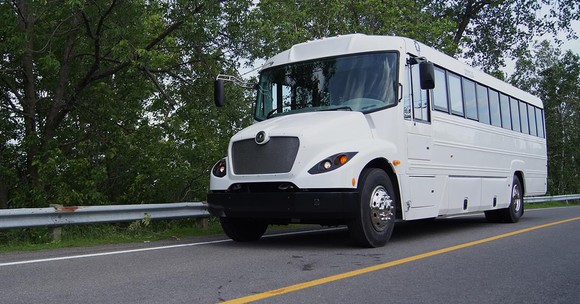 A Lion Electric Commercial Bus.