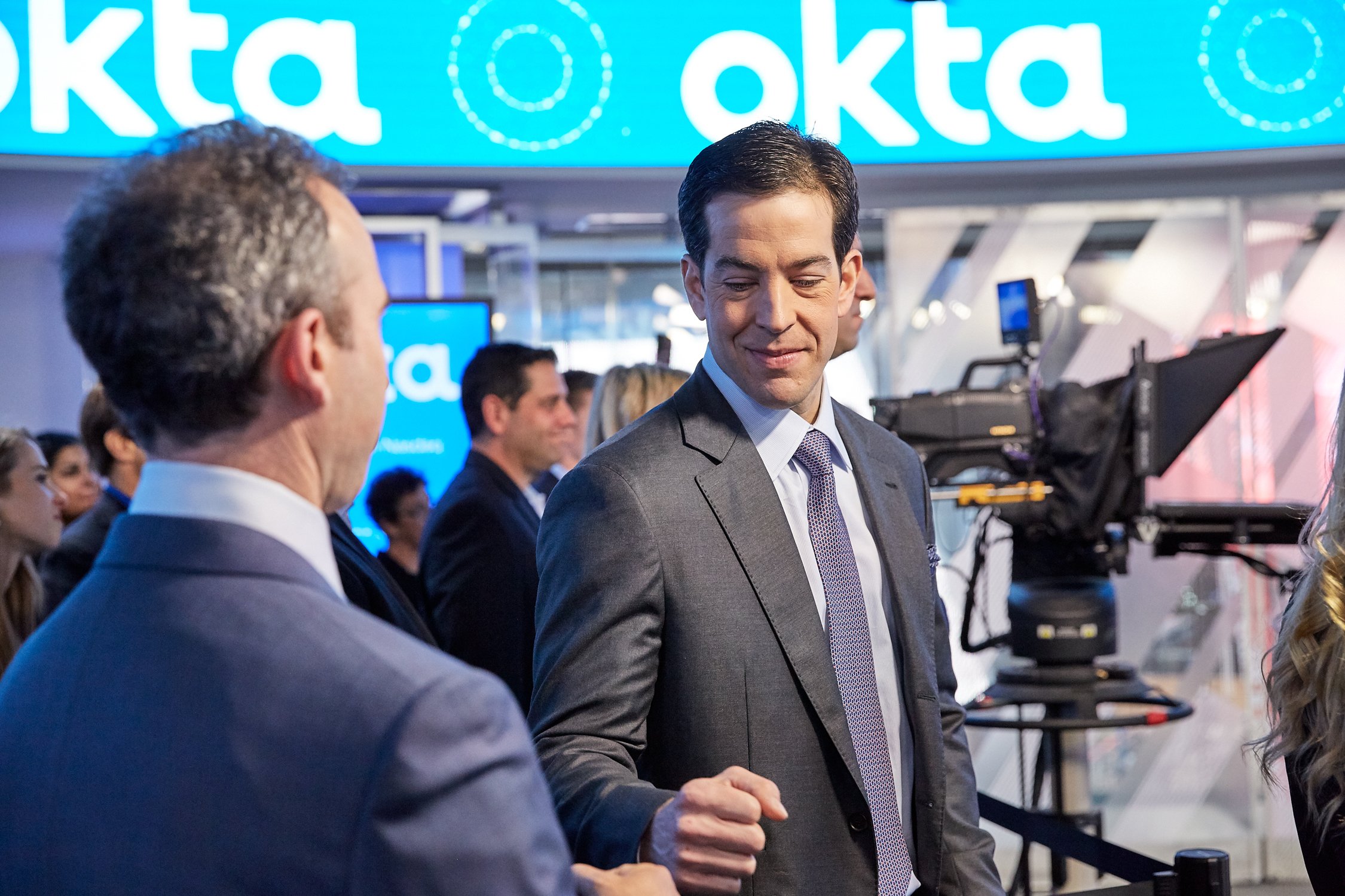 Okta executives at the company IPO