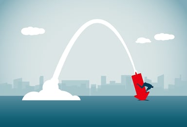 stock rocket crashing
