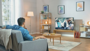 GettyImages-man watching television