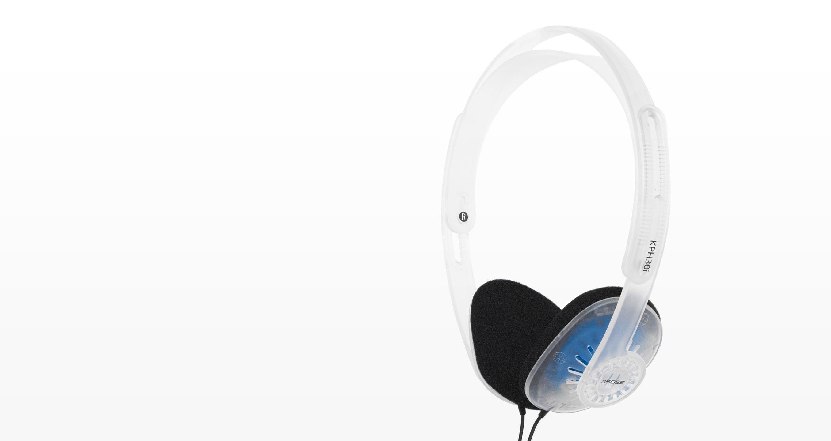 A pair of Koss headphones.