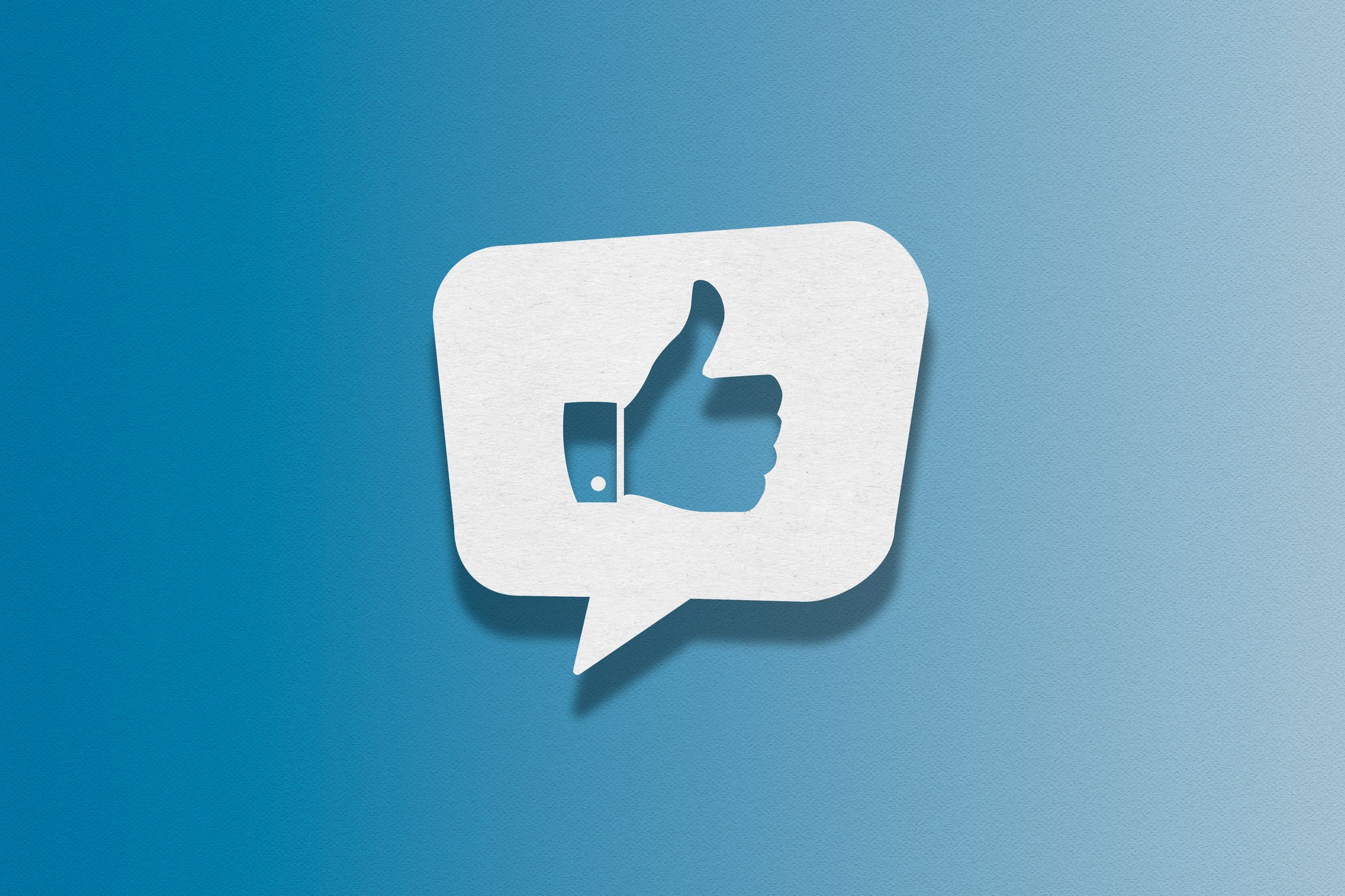 Social media thumbs up. 