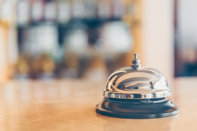 Bell at Hotel Front Desk