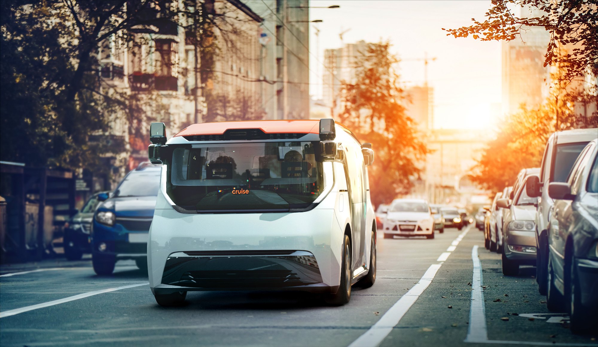 the Cruise Origin self-driving city vehicle