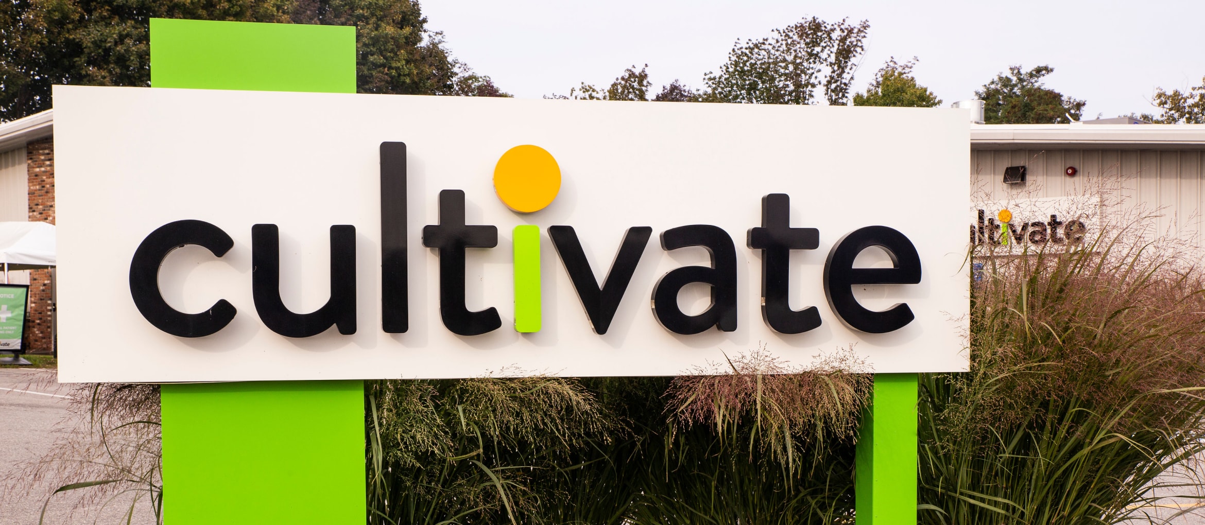 A Cultivate sign in front of one of the company's dispensaries.