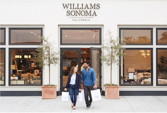 A couple outside a Williams-Sonoma store
