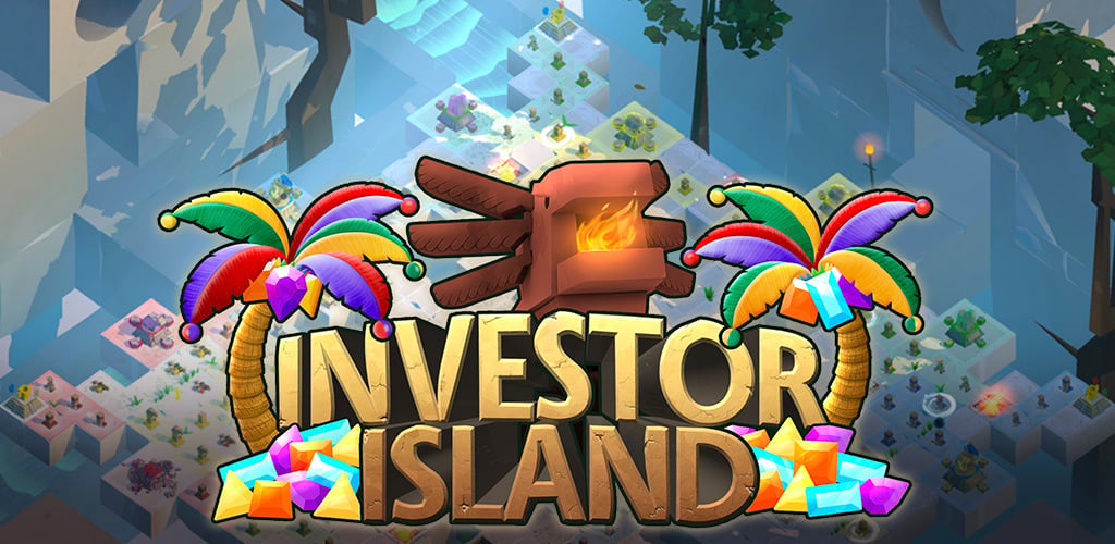 The home screen for the game Investor Island.