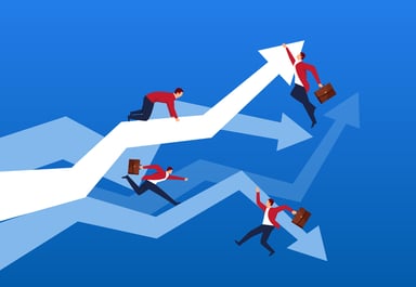 rising falling chart