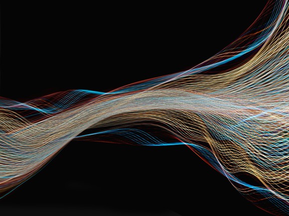 Lines forming a wave. 