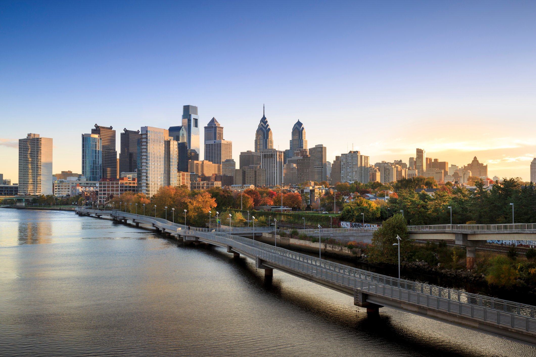 Philadelphia skyline.