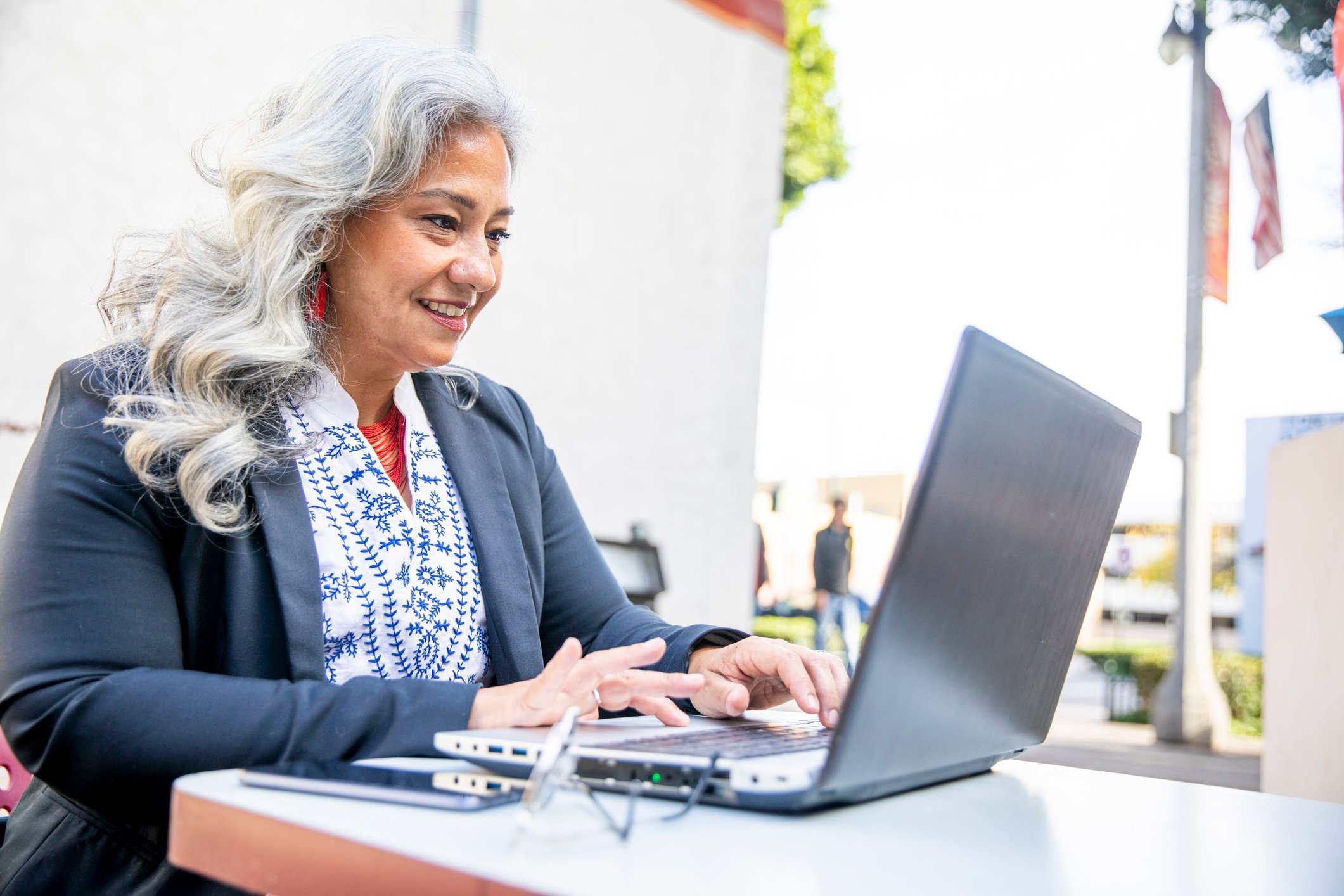 Woman using laptop 2