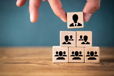 Org structure wood blocks