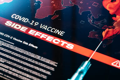 COVID vaccine side effects graphic