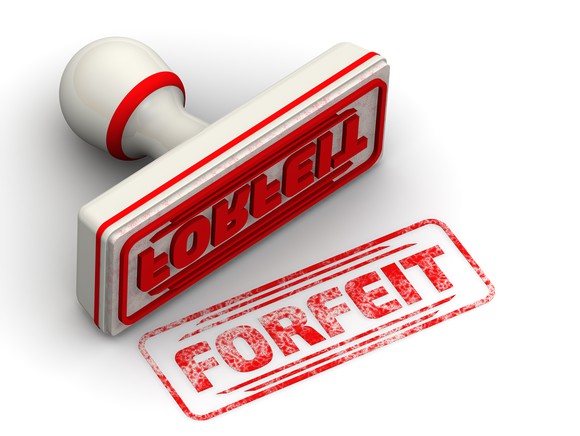 A red stamp saying "Forfeit." 