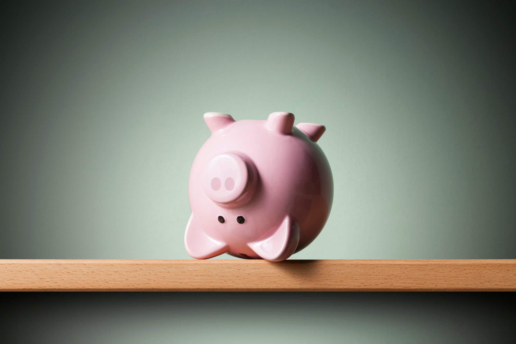 Upside down piggy bank.