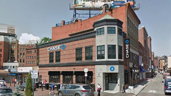 Picture of building with JPMorgan Chase logo on it.