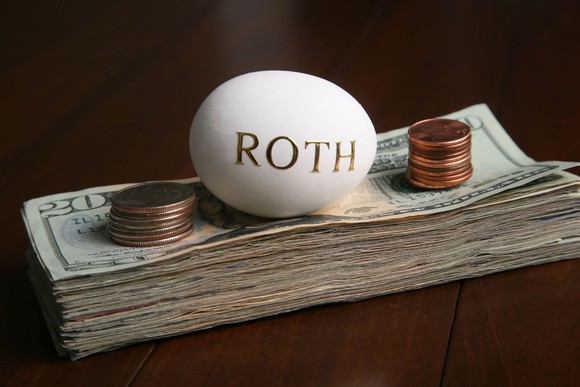 Roth egg on top of money. 