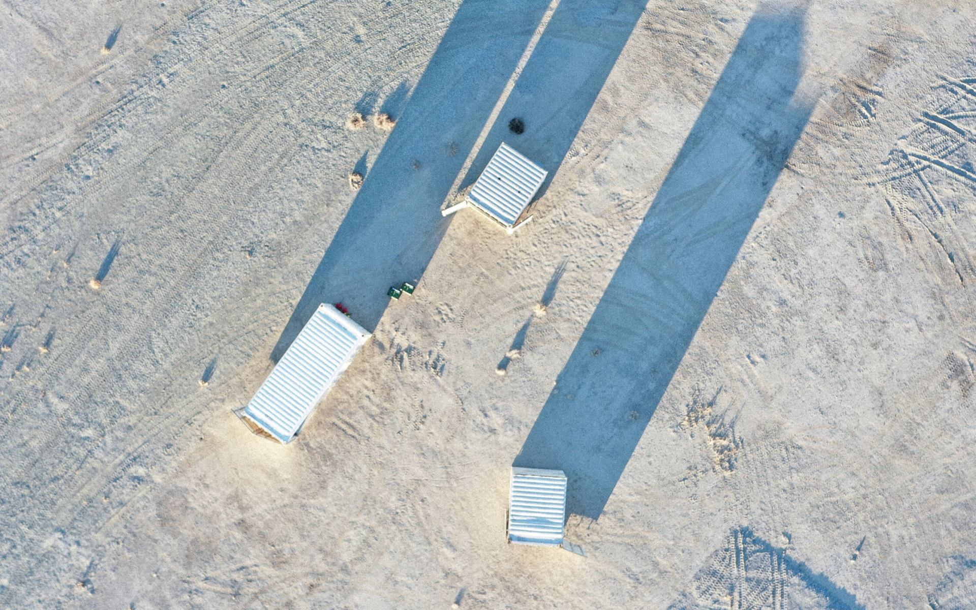 ABL trailers in a desert.
