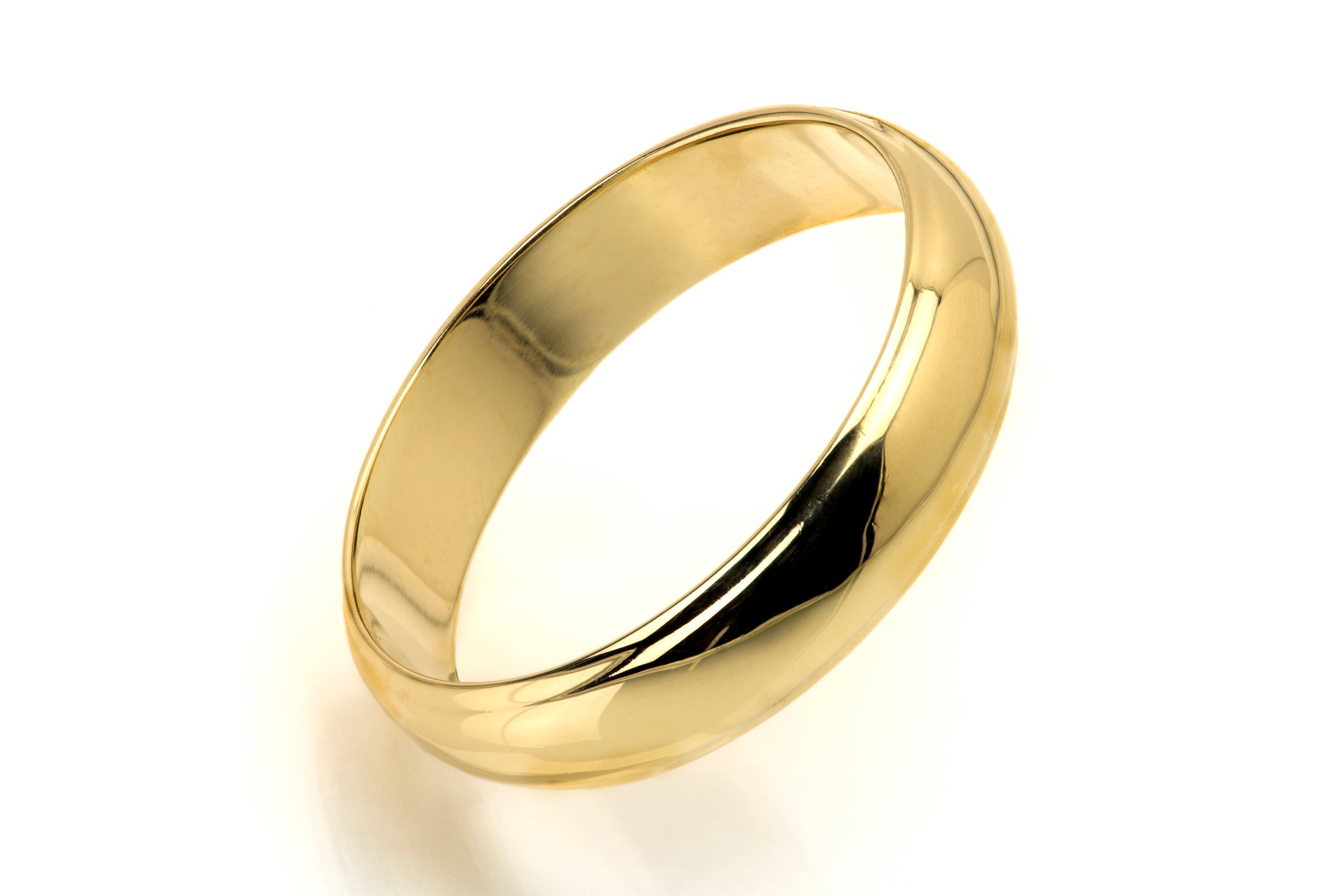 A gold wedding band.