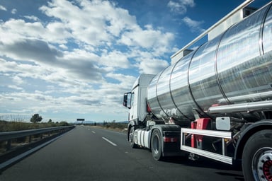 Natural Gas Truck on Road
