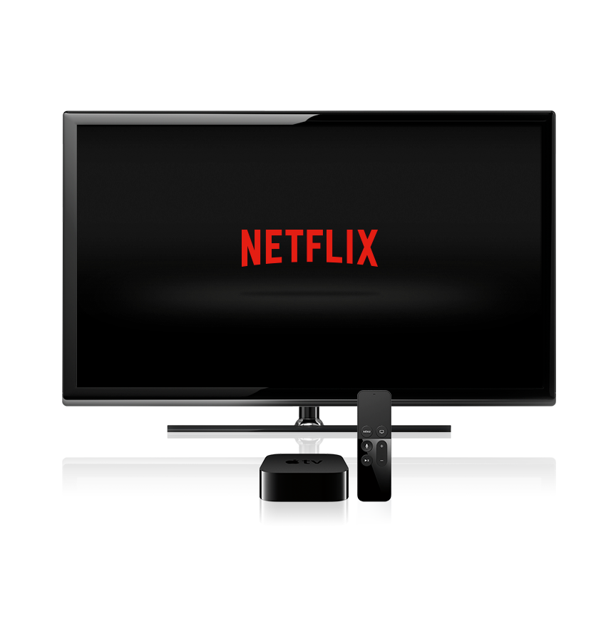 Netflix streaming on a TV