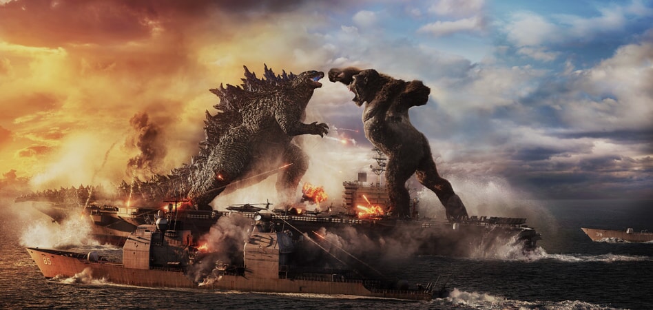 Godzilla battling King Kong