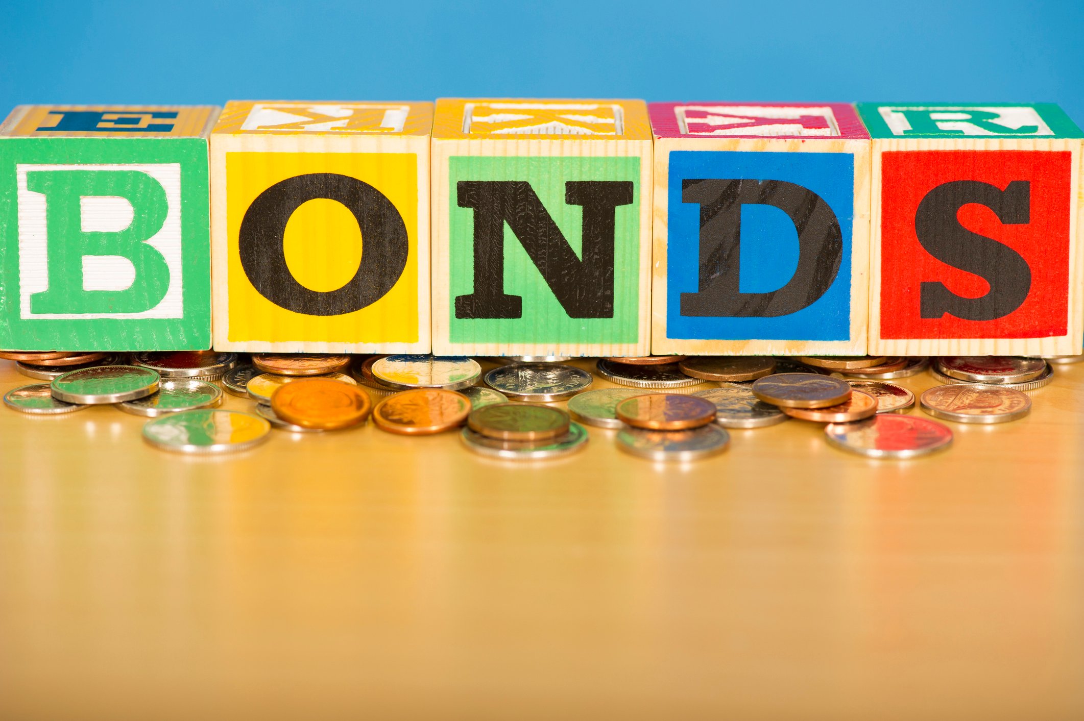 The word Bonds spelled out with blocks.