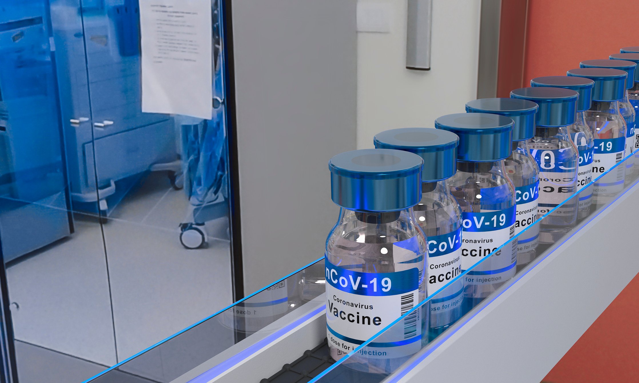 A COVID-19 vaccine production line