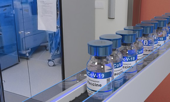 A COVID-19 vaccine production line